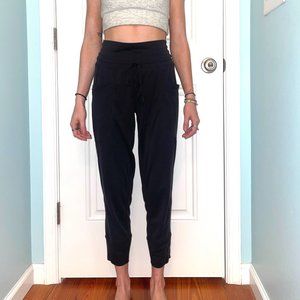 Fabletics Black Drawstring Pant | Sleek Knit Drawstring Pant